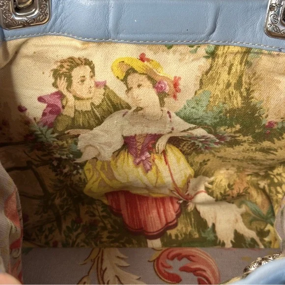 Brighton Leather Heart Small Tote Bag C740004 Cornflower Blue - Picture 8 of 15